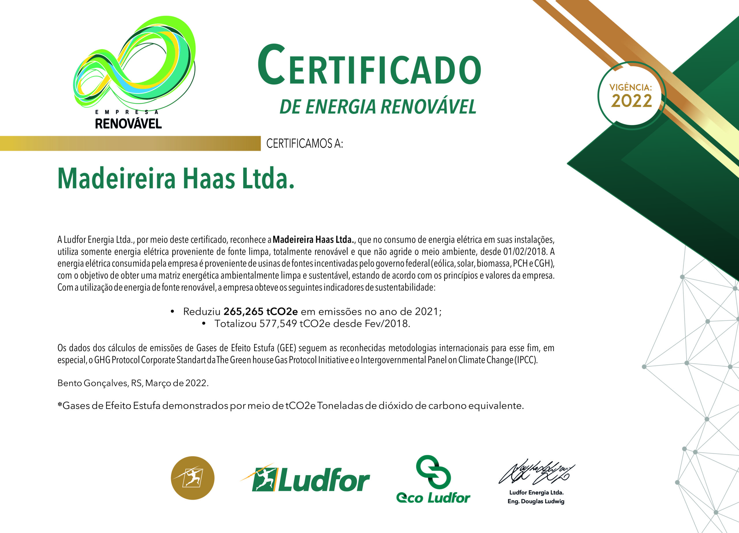 certificado de energia renovável